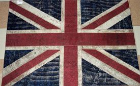 Пушистый ковер винтажный ручной работы Британский флаг Vintage Flag Patchwork 22201